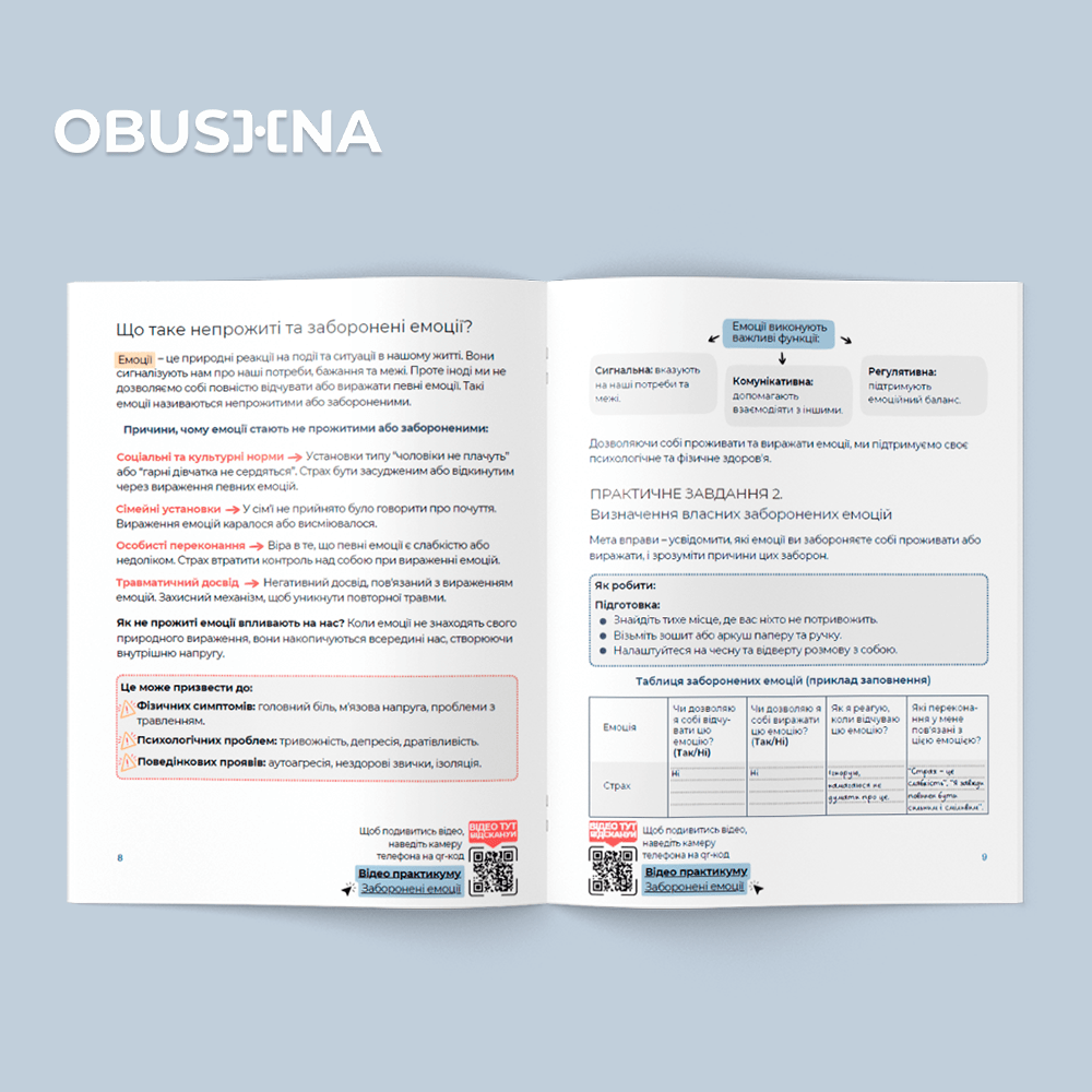 Робочий зошит Аутоагресія від Obushna.pro